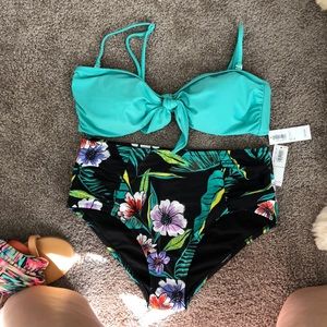 high waisted bottoms bathing suit
